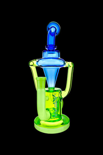 AFM Glass Palermo Double Glass Recycler Water Pipe - AFM Glass Palermo Double Glass Recycler Water Pipe