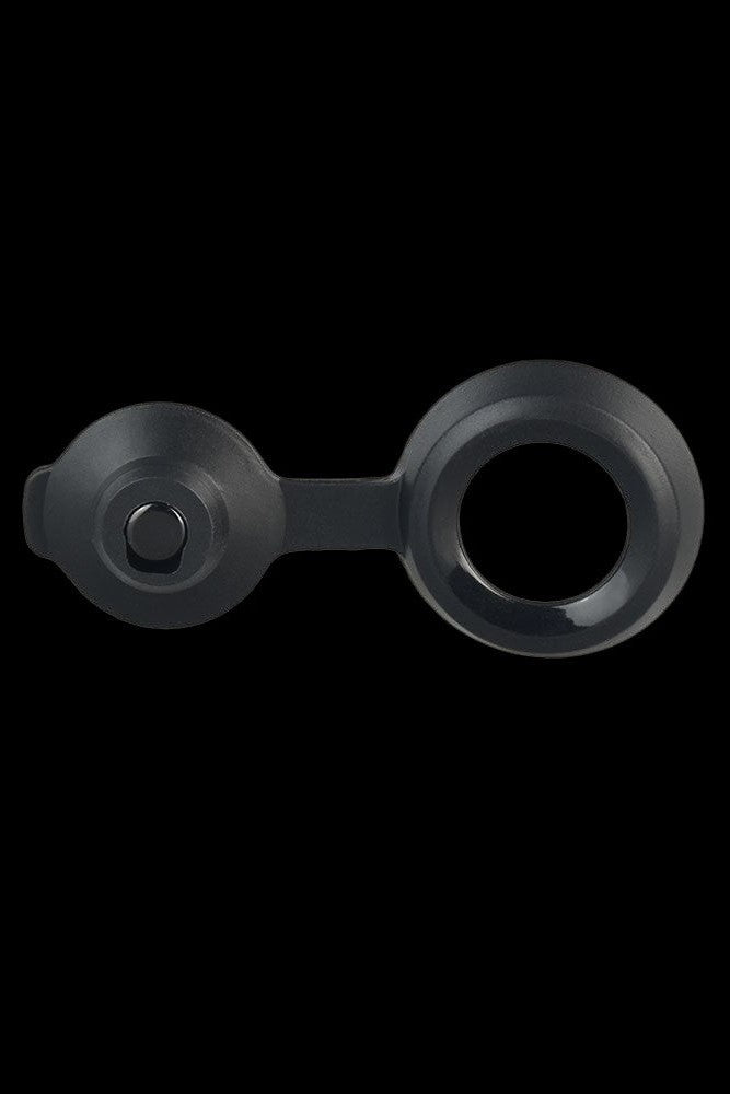 Black cannabis bong downstem with suction cup attachment.