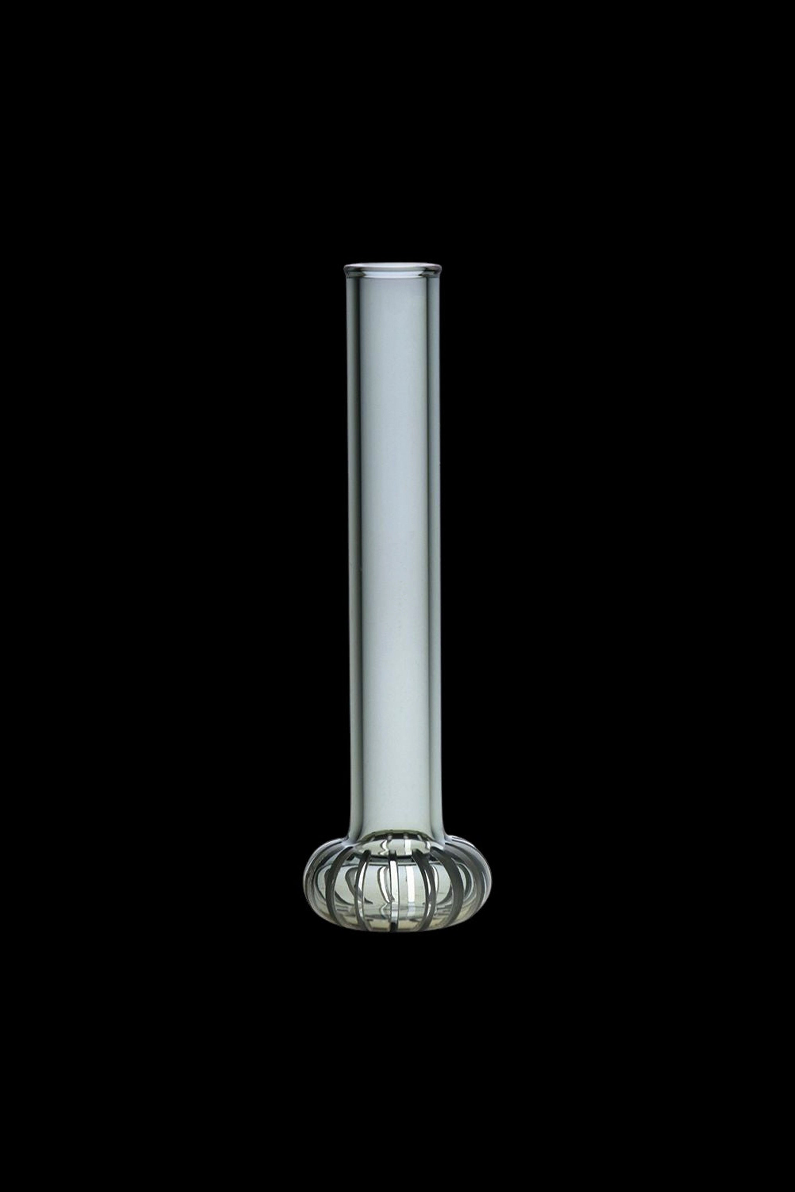 Clear glass bong isolated on a black background.