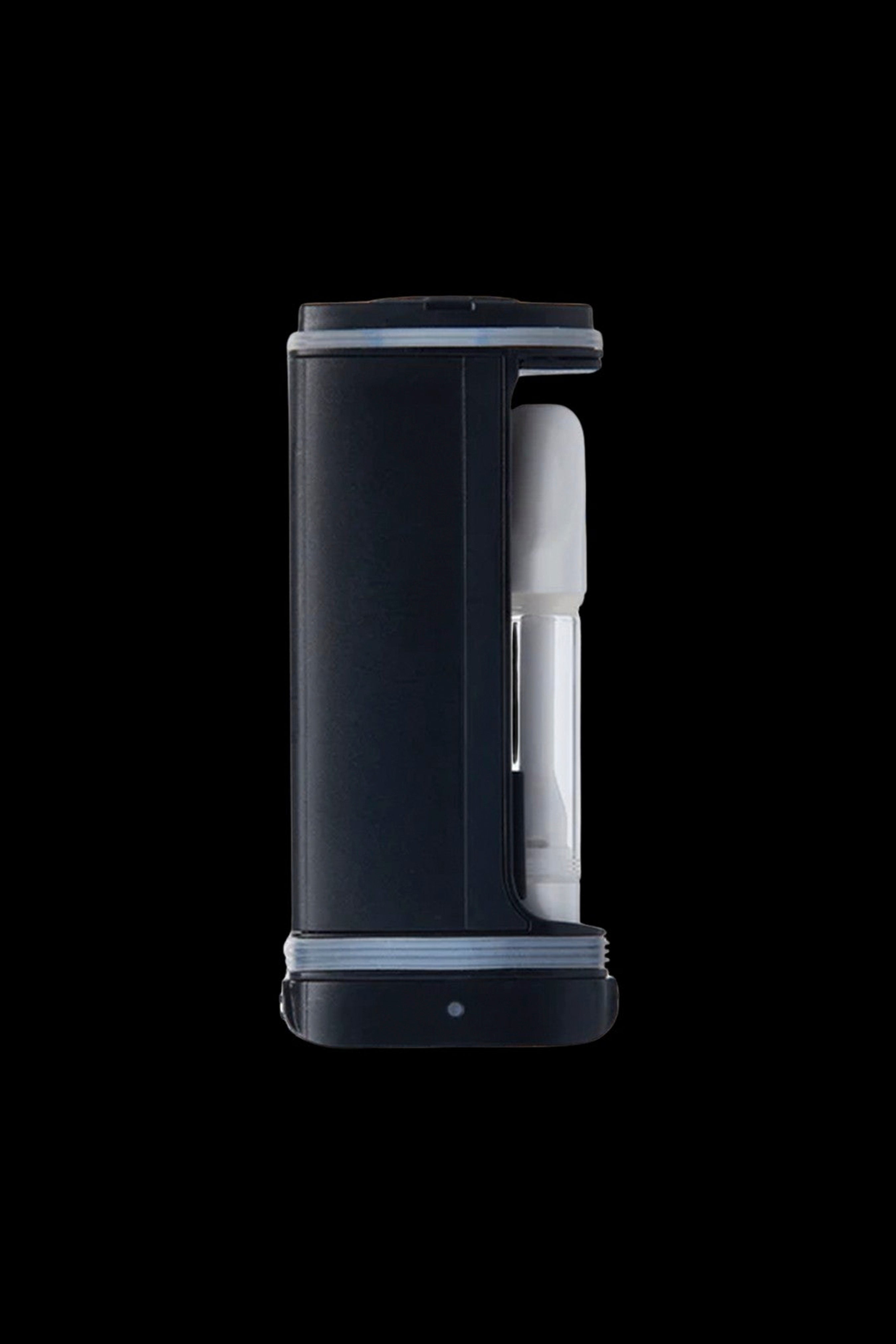 Black cannabis vaporizer pen with a visible cartridge.
