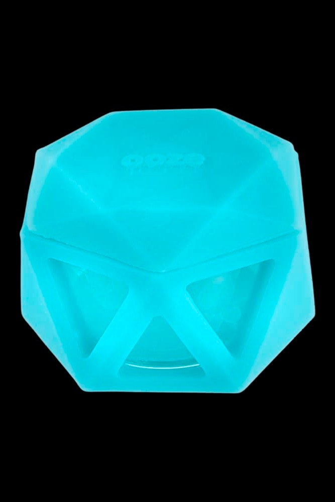 Turquoise geometric cannabis grinder.