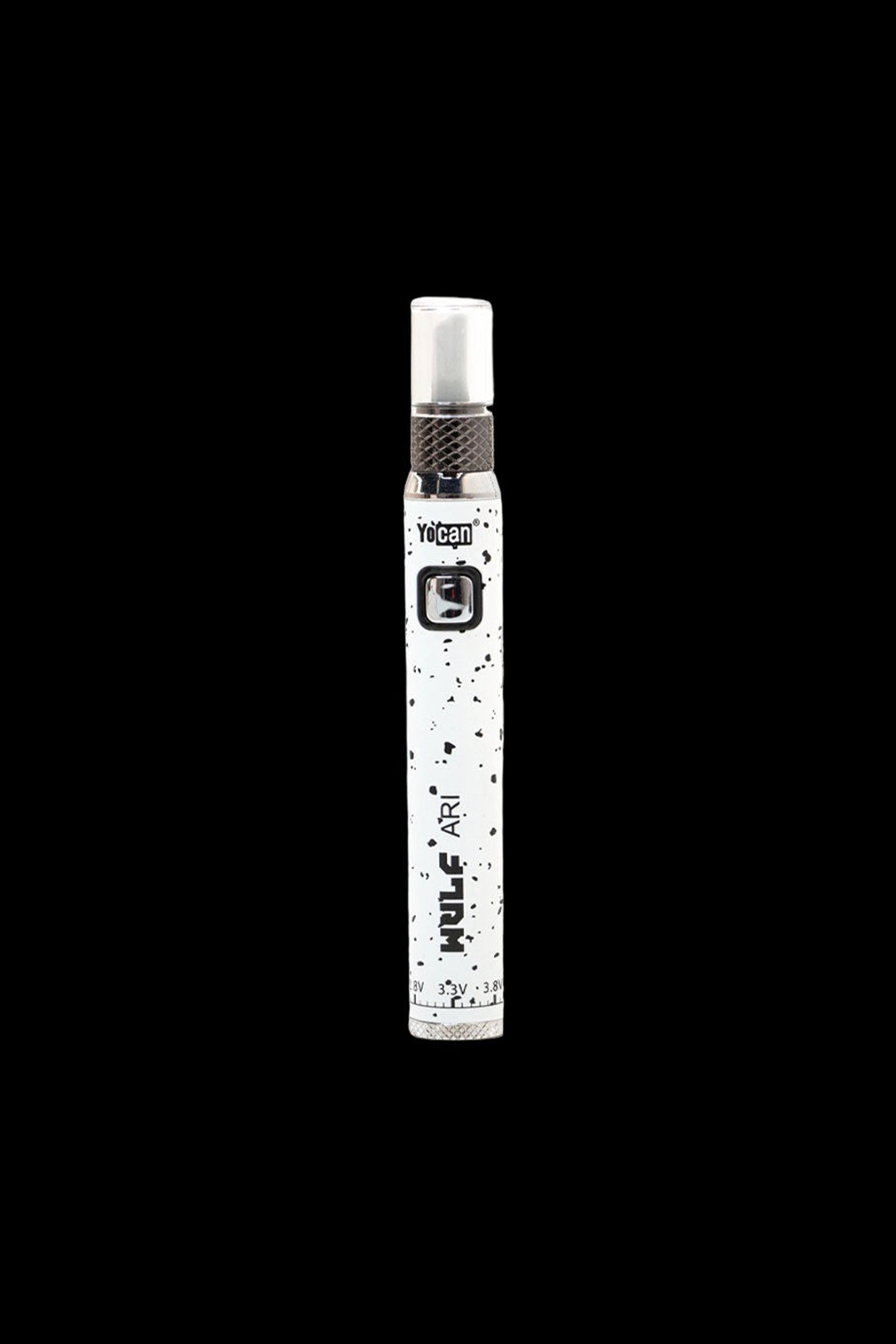 Yocan Evolve Plus XL vapor pen with a patterned black and white exterior.