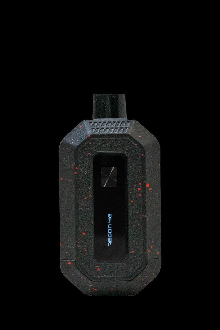 Black cannabis vaporizer pen with digital display.