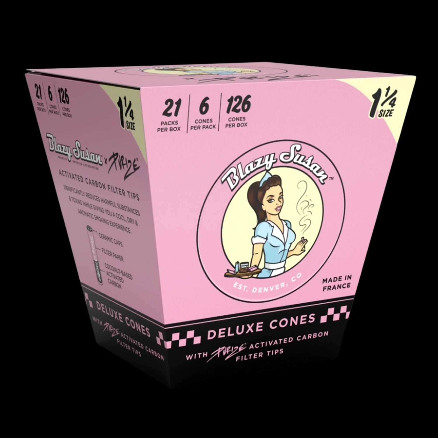 Blazy Susan Pre Rolled Cones with Purize Filters - Display Box