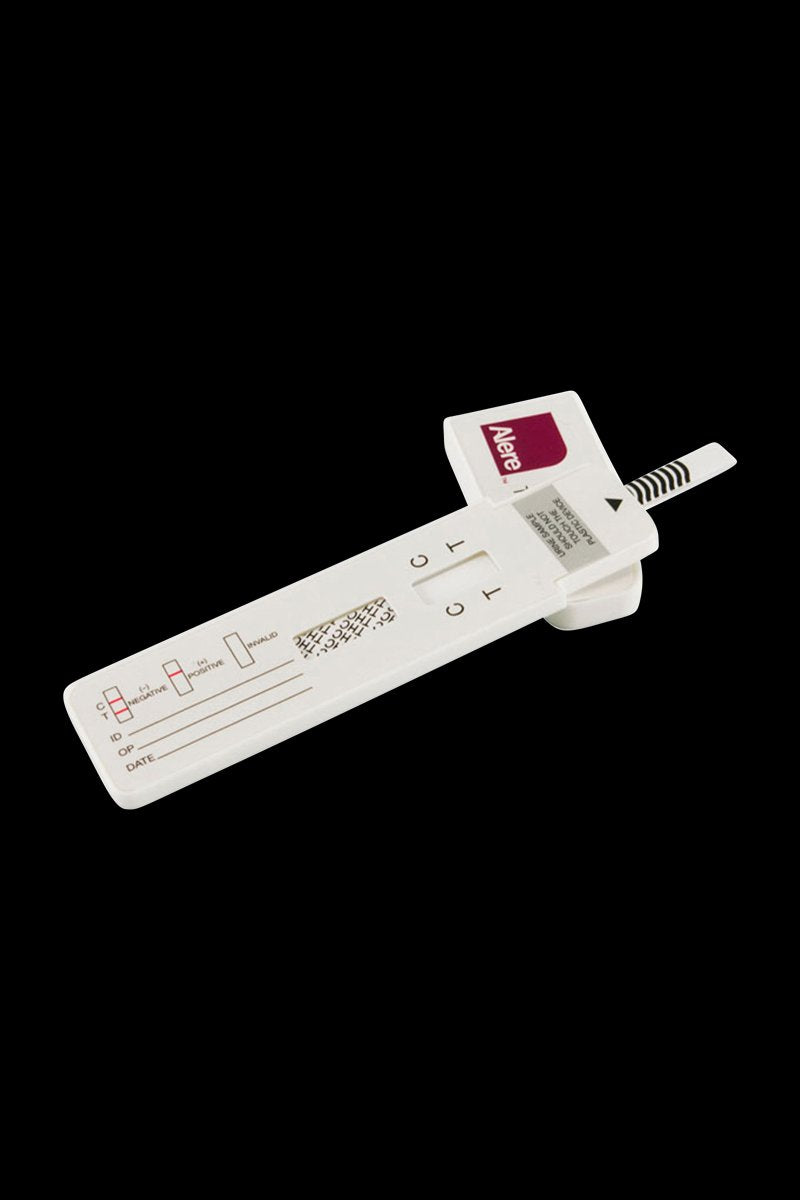 A close-up, angled view of the uTest Single-Use 1 Panel THC Drug Test, showing the test cassette against a white background.