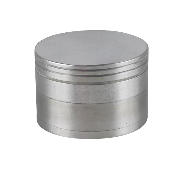 A silver, four-piece Classic Metal Grinder is pictured from a slight upward angle against a plain white background.