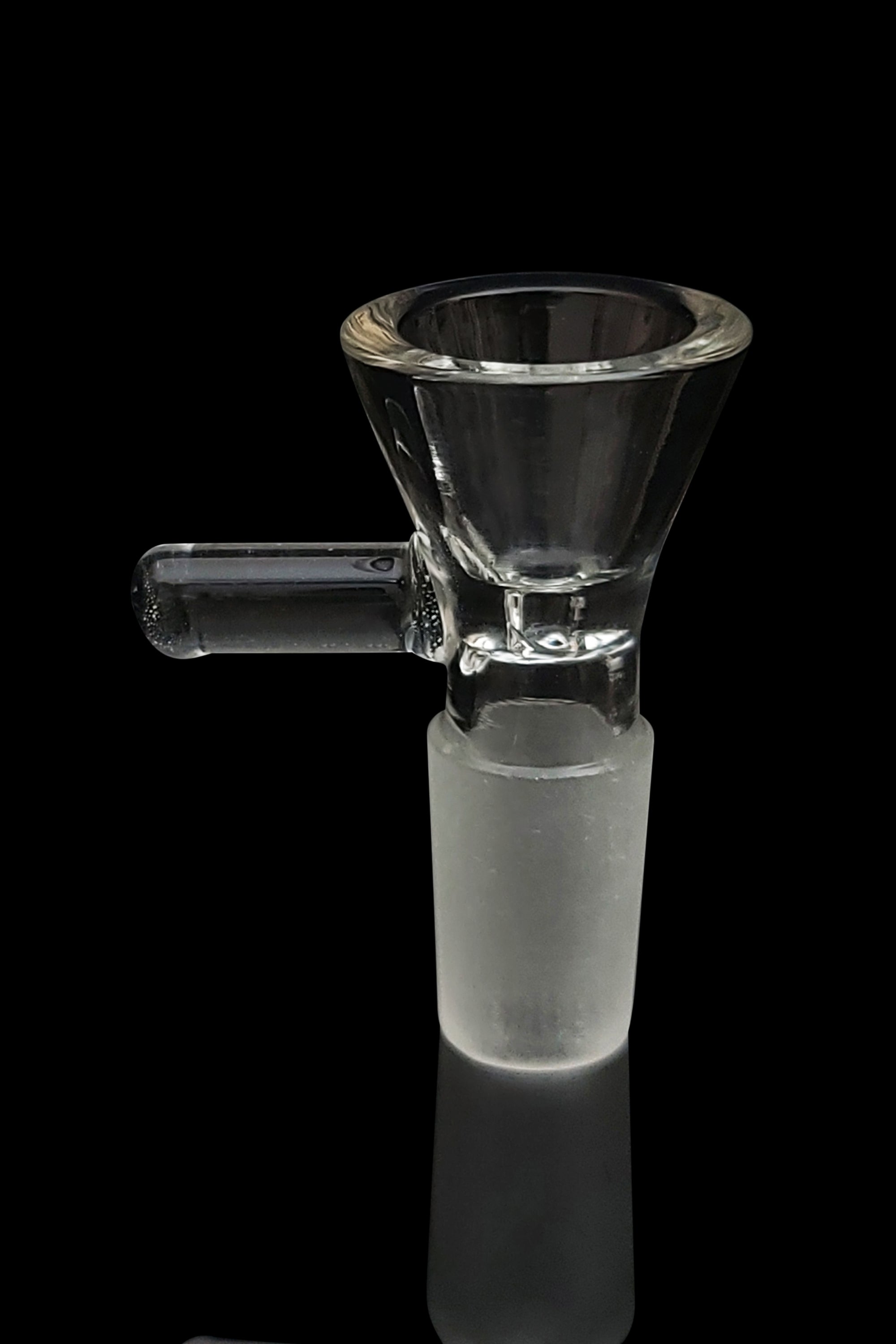 Clear glass bowl for smoking cannabis.