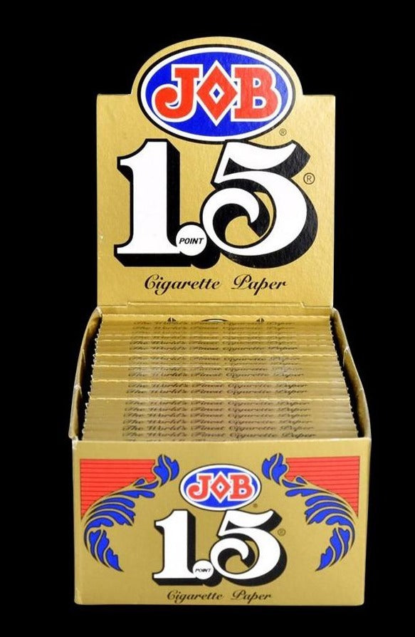 JOB Rolling Papers - 24 Pack displayed from a slightly angled front view, showcasing the iconic branding on a vibrant yellow package.