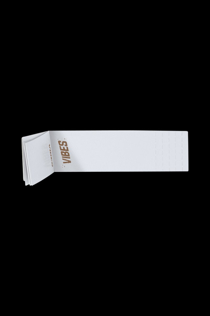 A close-up shot of the VIBES Rolling Tips Box, displaying the packaging details and branding on a plain white background.