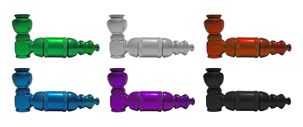 A close-up studio shot of the Aluminum Pipe With a Lid, showcasing its sleek metallic finish and simple cylindrical form.