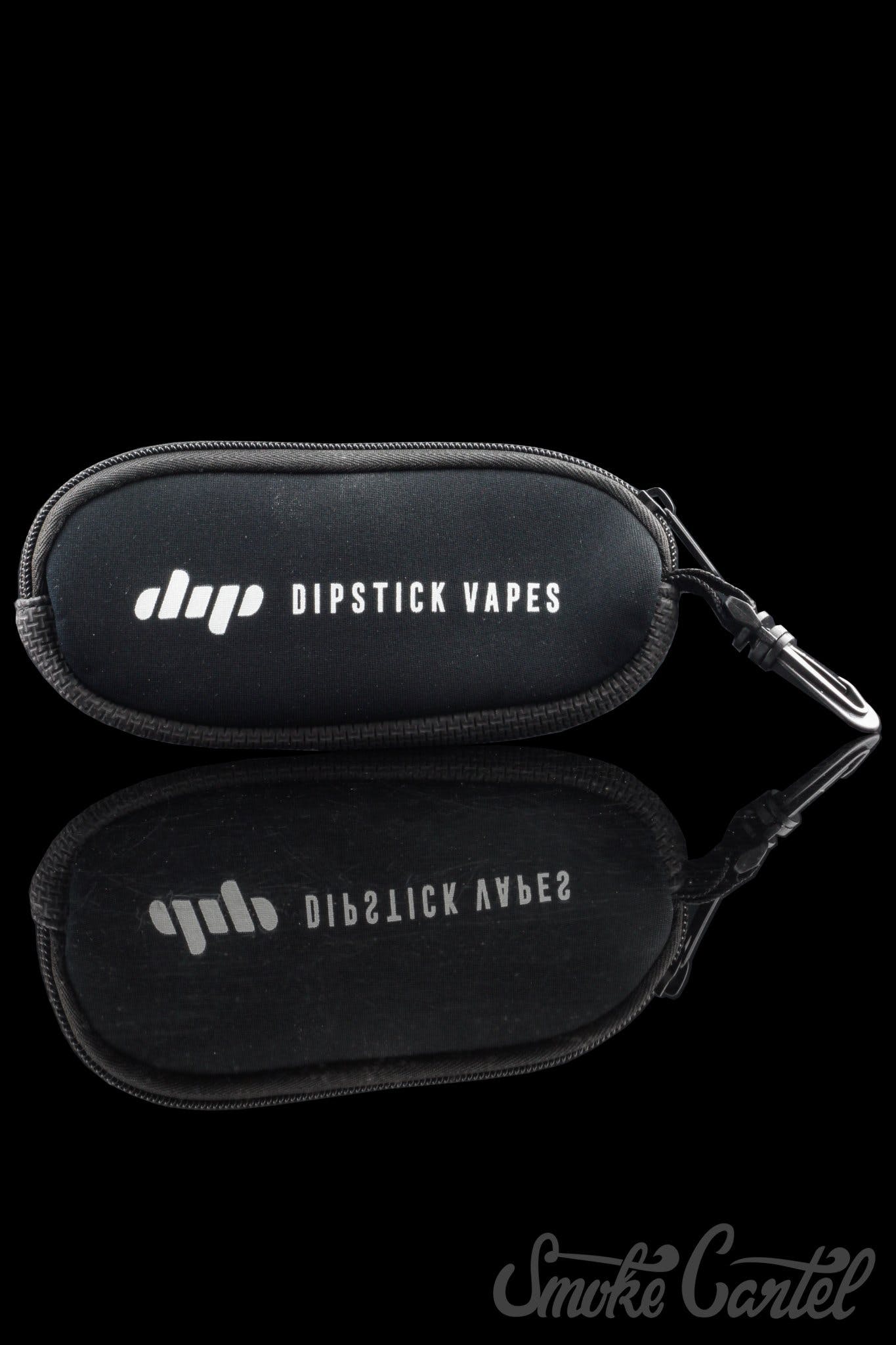 A close-up shot of the black Dip Devices Soft Carry Case, zipped and angled slightly on a dark background.
