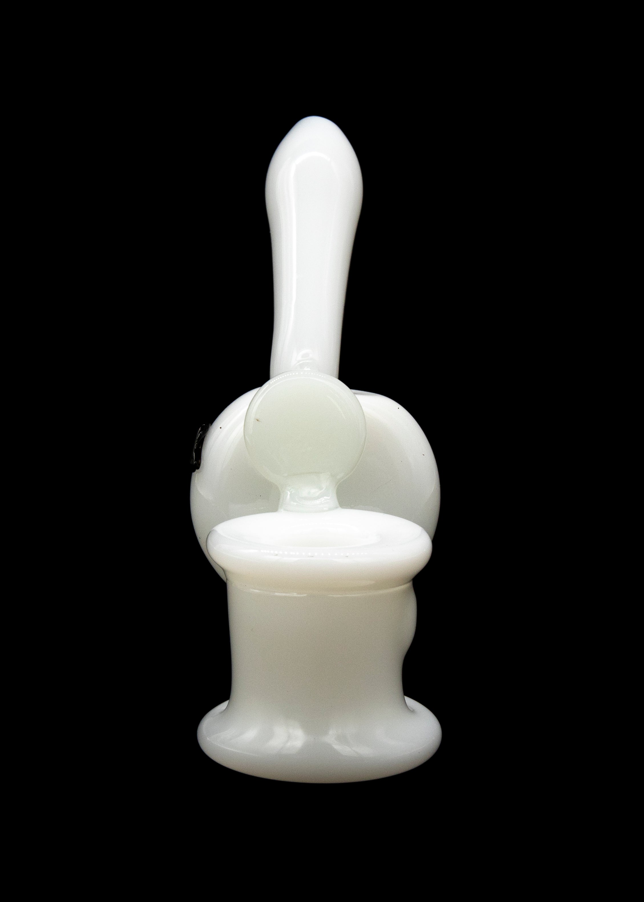 Frosted glass water pipe resembling a chair.