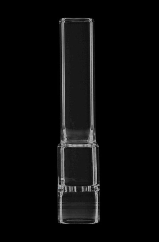 Front view of the Arizer Air Long Aroma Tube, a clear glass tube with a simple, elongated design.