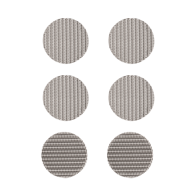 Close-up overhead shot of the Storz & Bickel Mighty Vaporizer Screen Set, displaying a collection of small, metallic mesh filters.