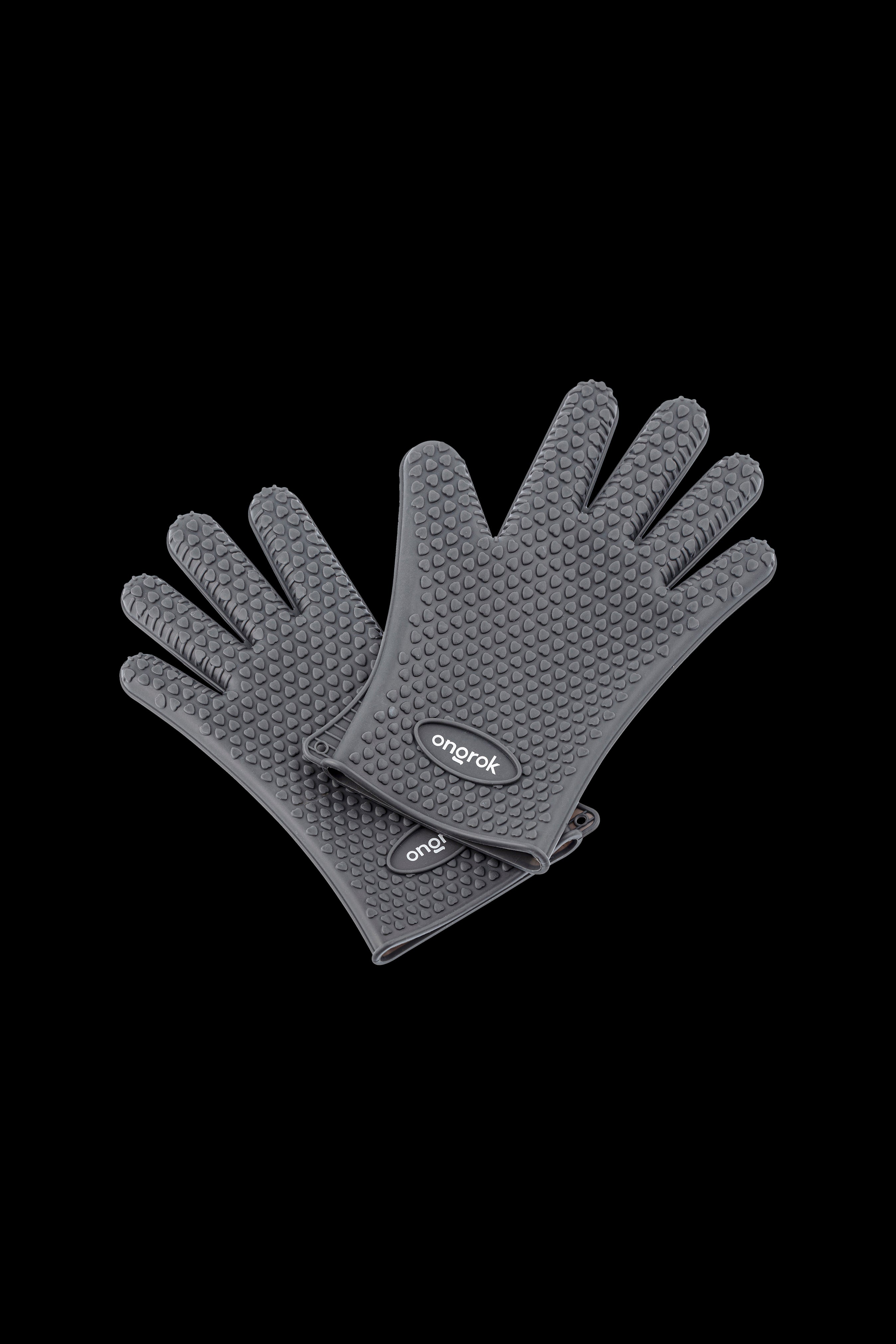 Black rubber gloves with textured palms, branded "ongrok", for handling sticky cannabis concentrates.