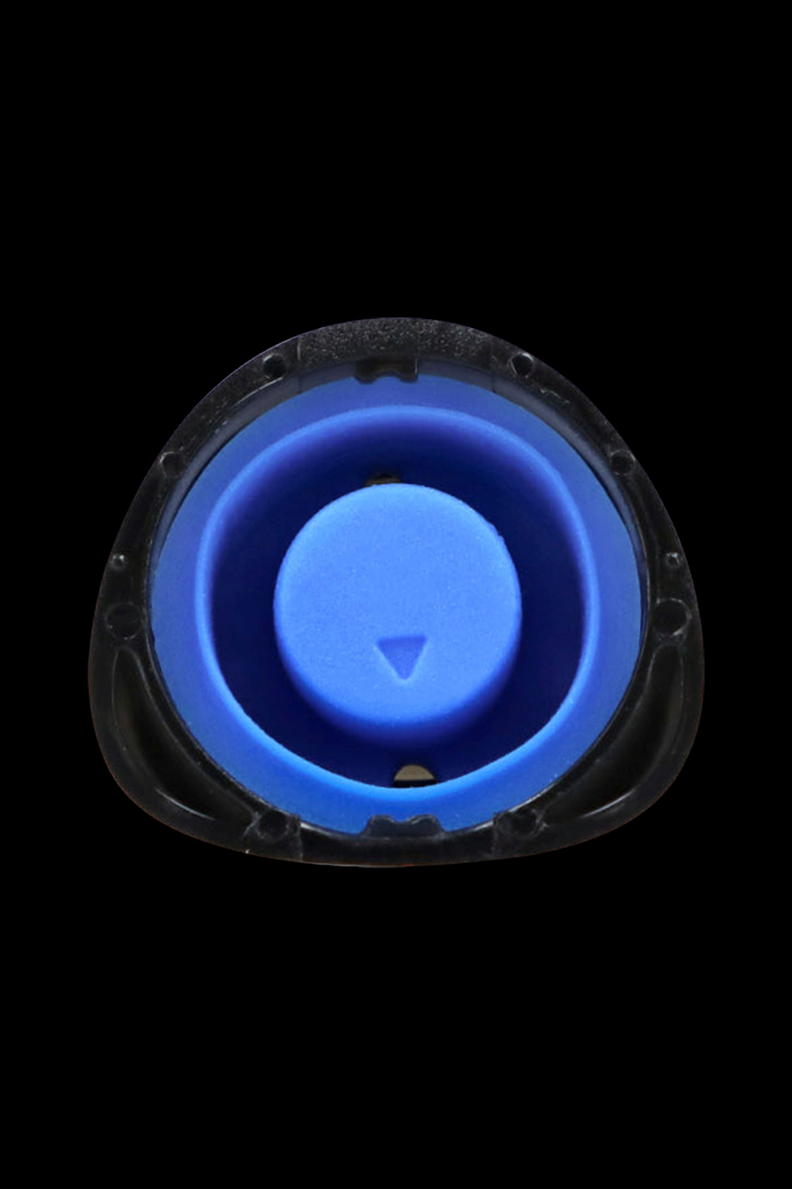 Blue cannabis consumption device with a circular bowl.