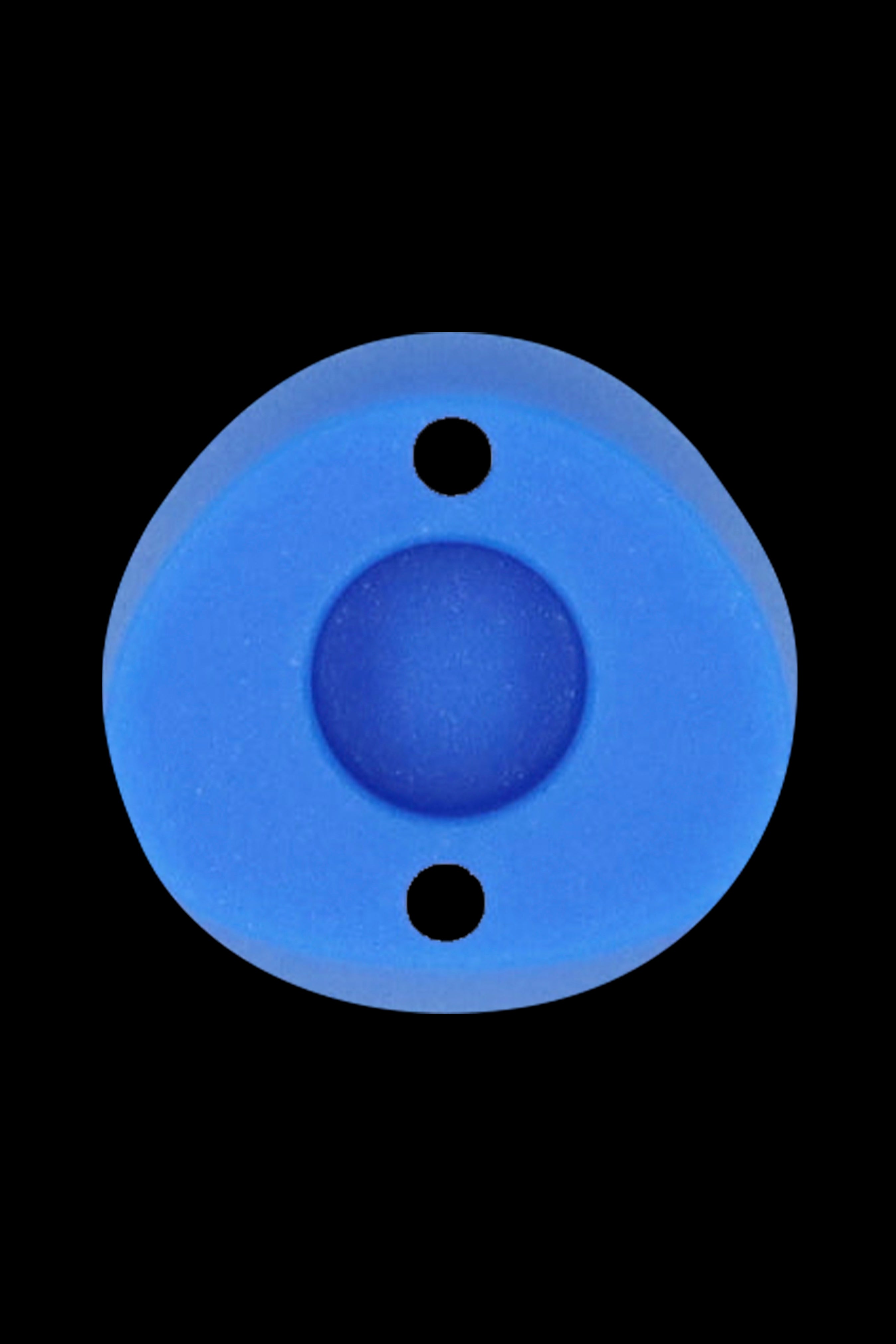 Blue glass bowl for a water pipe or bong.