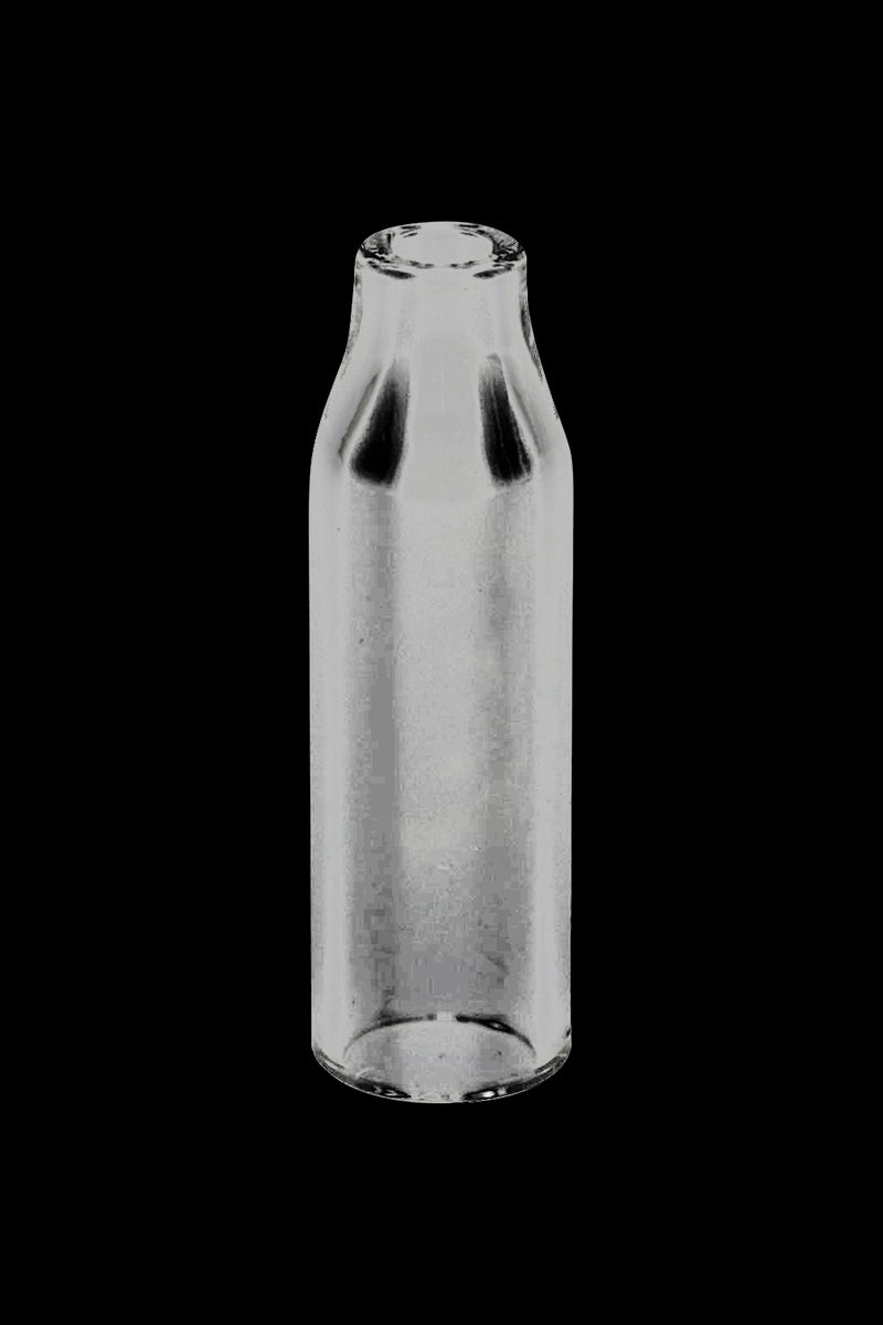 A front view of the Vivant Dabox Glass Chamber Replacement, showcasing the clear glass construction and simple cylindrical shape.