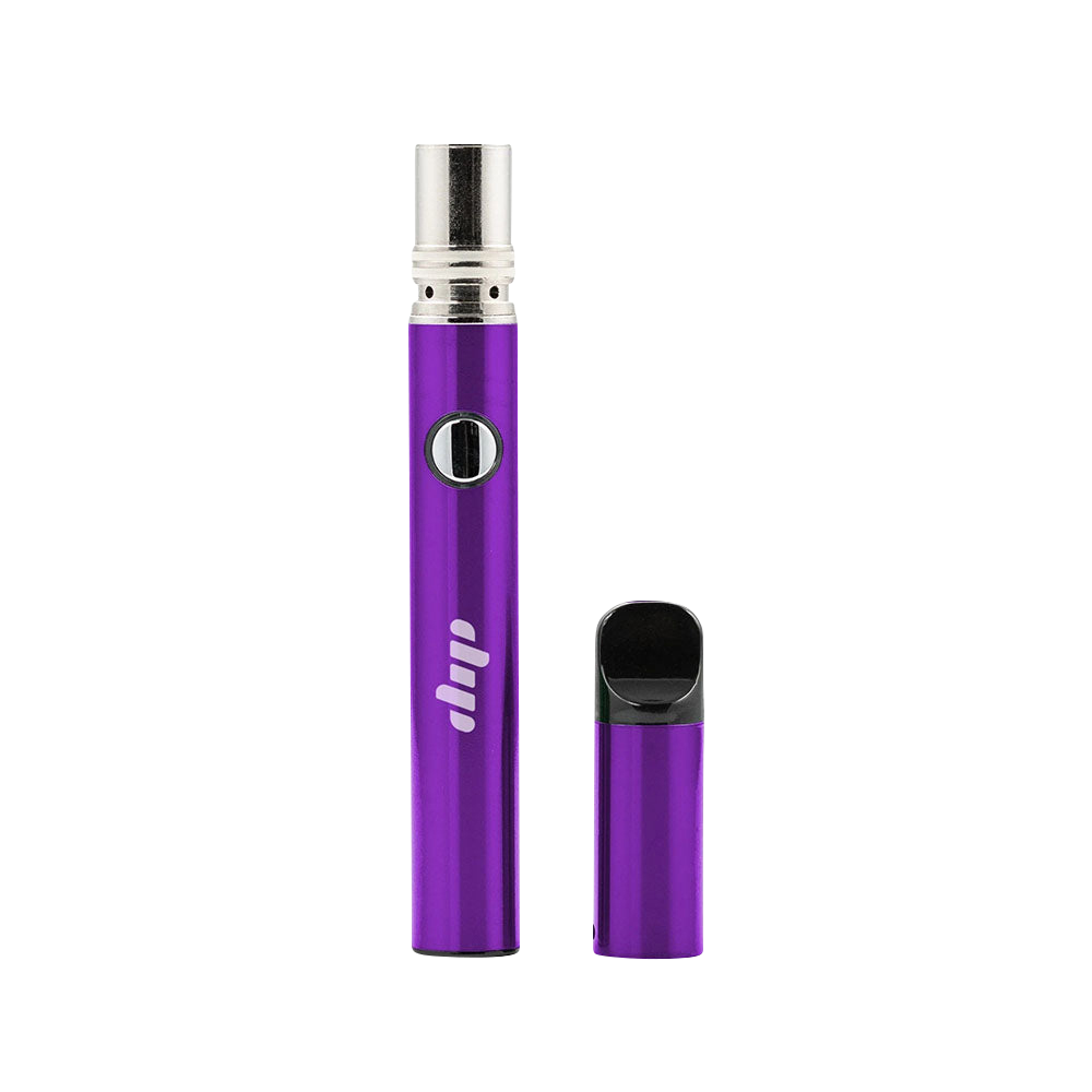 Front view of the Dip Devices Lunar Wax Vaporizer, a silver, pen-shaped device shown against a plain white background.