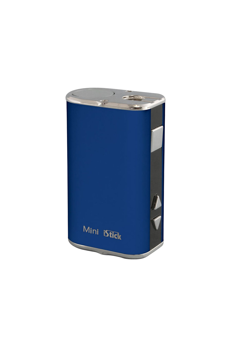 Front view of the Eleaf iStick Mini 10W Digital Mod Battery, a compact, dark blue device with a digital display.