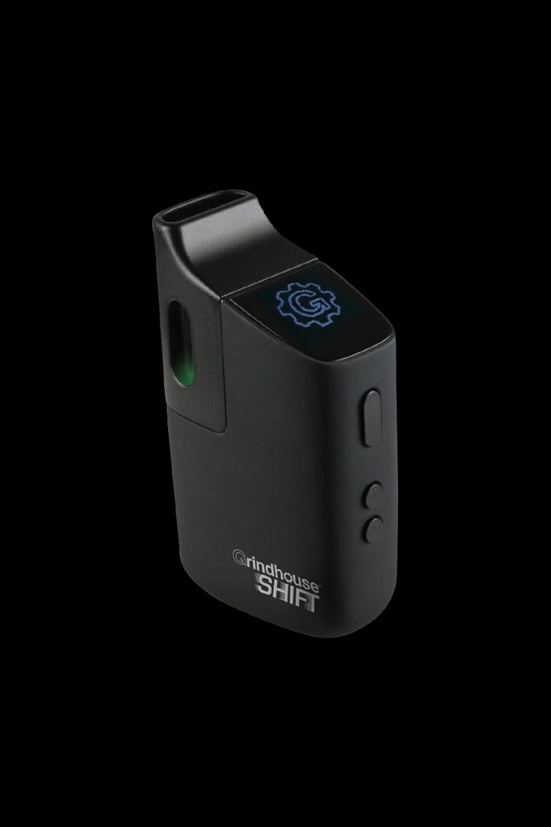 Front view of the Pulsar Shift Multi-Purpose Vaporizer, a black handheld device with a sleek, minimalist design.