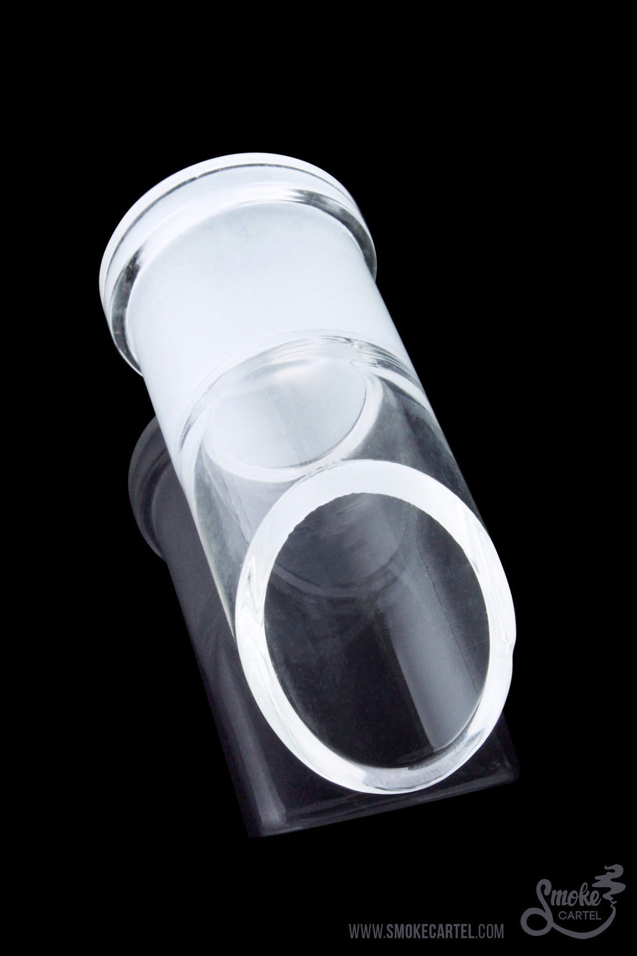 Angled Cut Vapor Dome, displayed in a studio shot with a clean, clear glass construction and a slight angle visible.