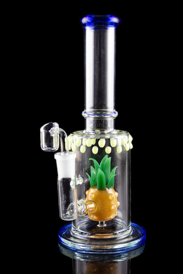 Decorative Dab Rig with UV Accents - Pineapple Perc - Decorative Dab Rig with UV Accents - Pineapple Perc