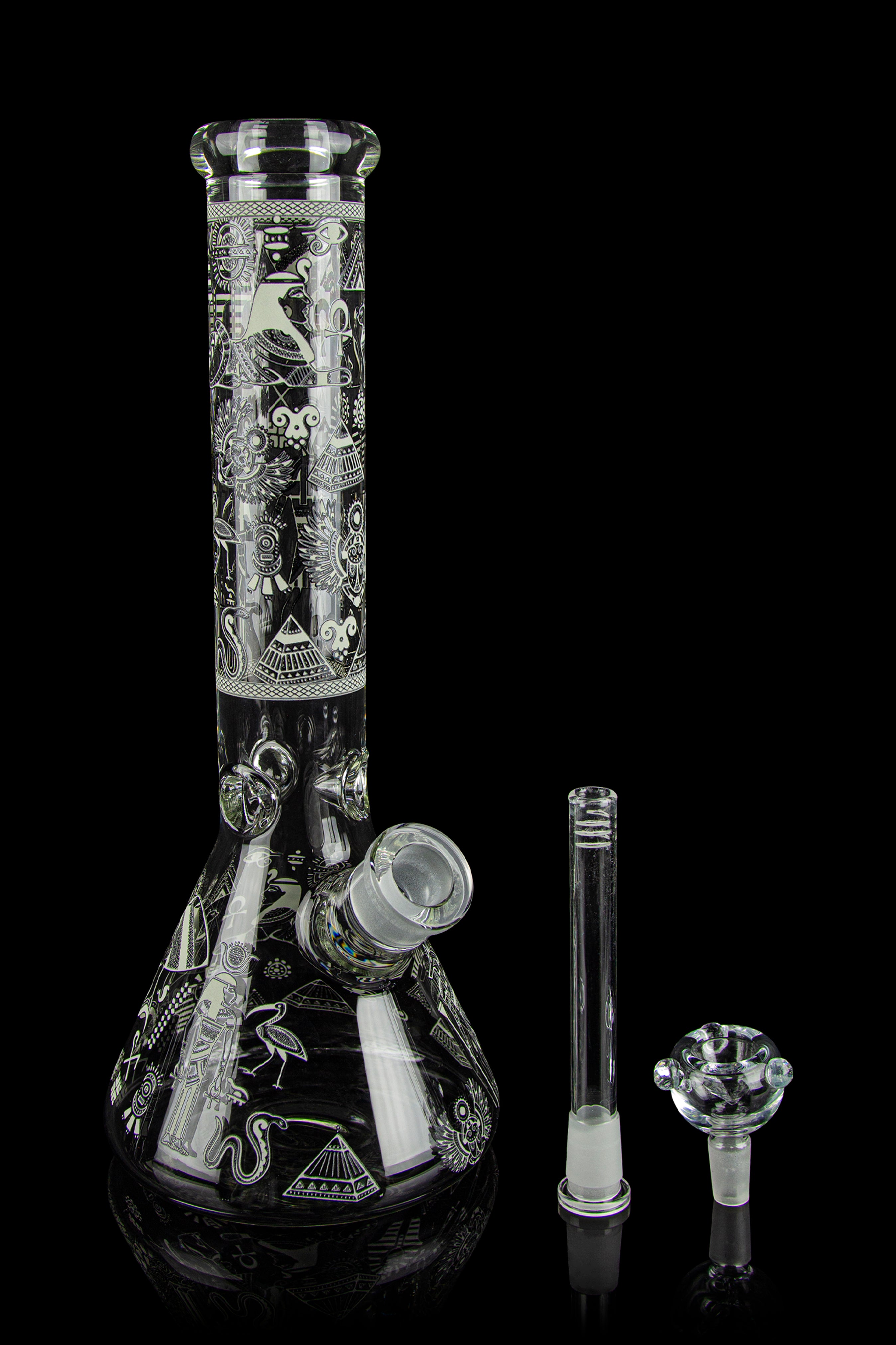 BONGS USA Glow in the Dark Egyptian Deities Bong