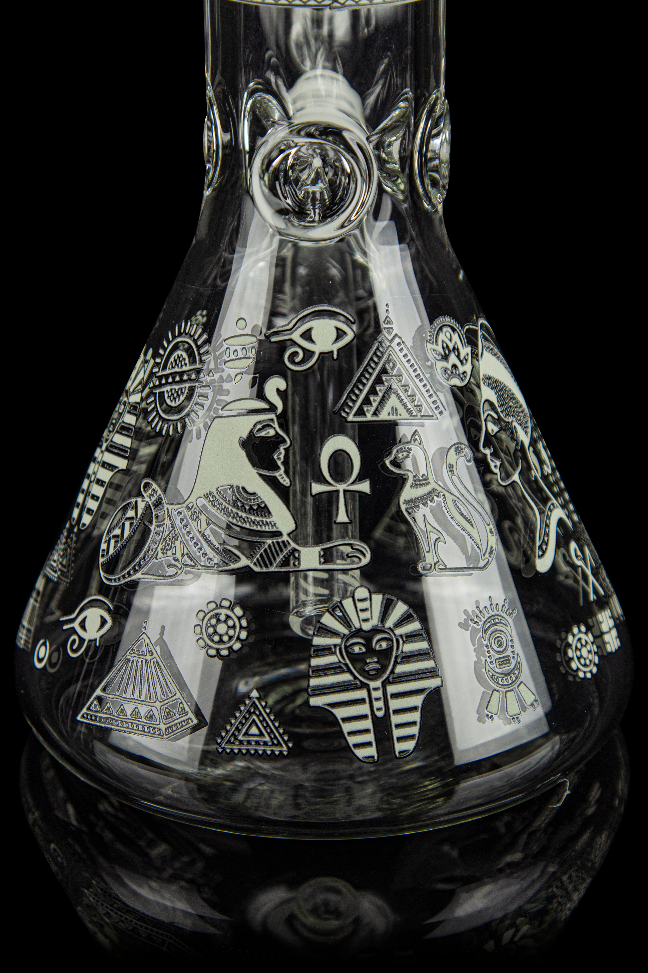 BONGS USA Glow in the Dark Egyptian Deities Bong