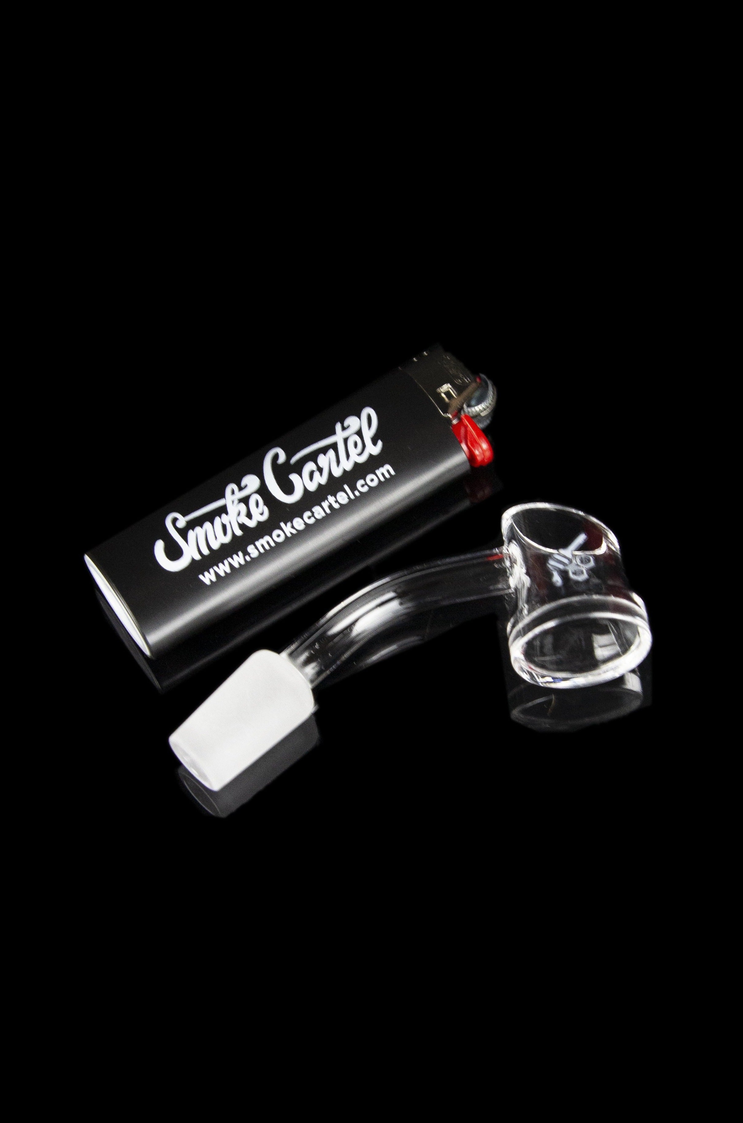 Quartz banger with carb cap and packaging.