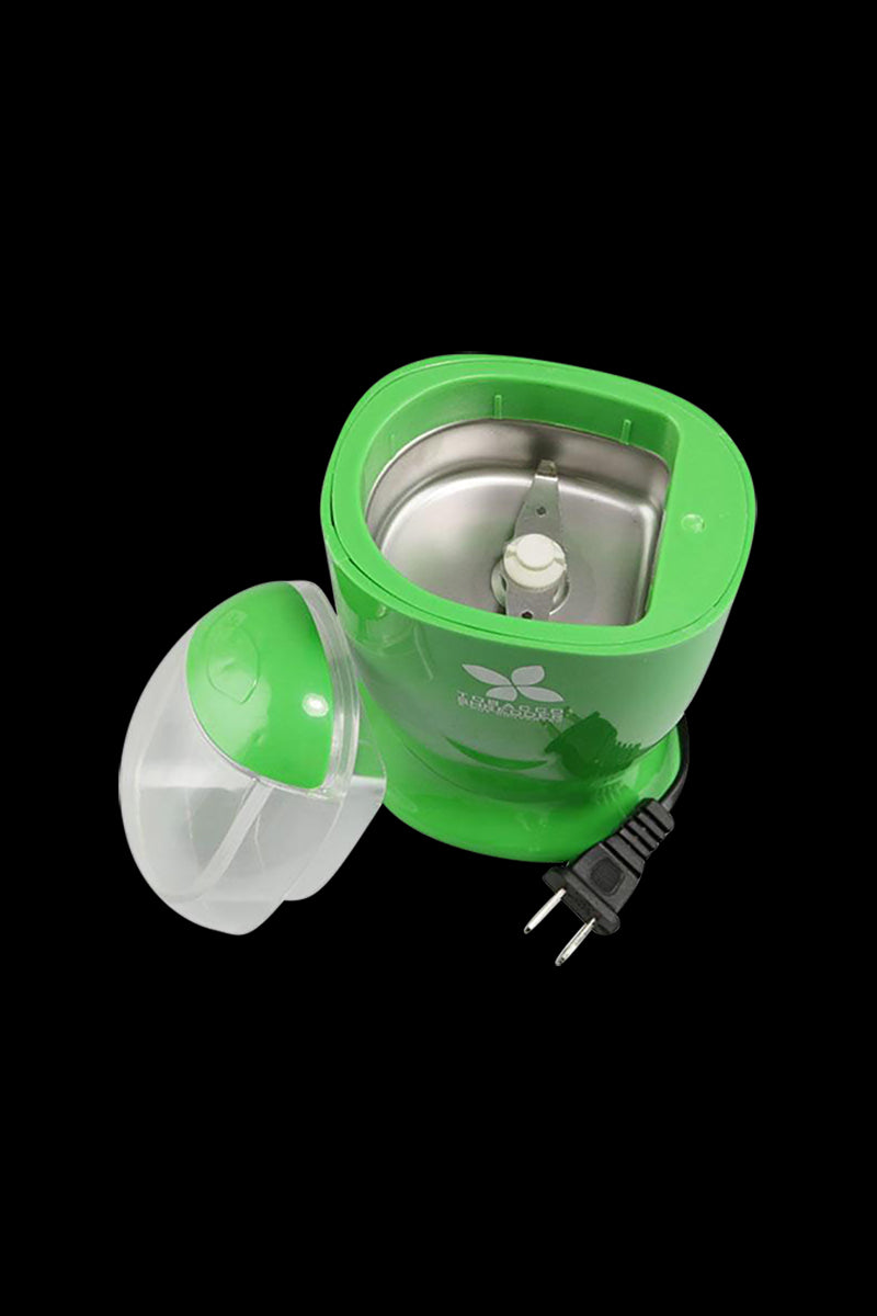 The Large Electric Grinder & Shredder with Wall Plug is pictured from a slightly above angle, displaying its white housing and visible plug.