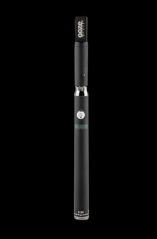 Centered front view of the Ooze Slim Twist PRO Concentrate Vape Kit in matte black against a solid black background.