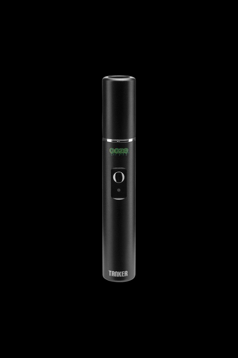 Centered vertical product shot of the Ooze Tanker Thermal Chamber VV 510 Battery in matte black against a solid black background.