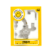 A close-up shot of the Orbit Mini Rig 4-Piece Kit, featuring a compact, multi-part glass setup.