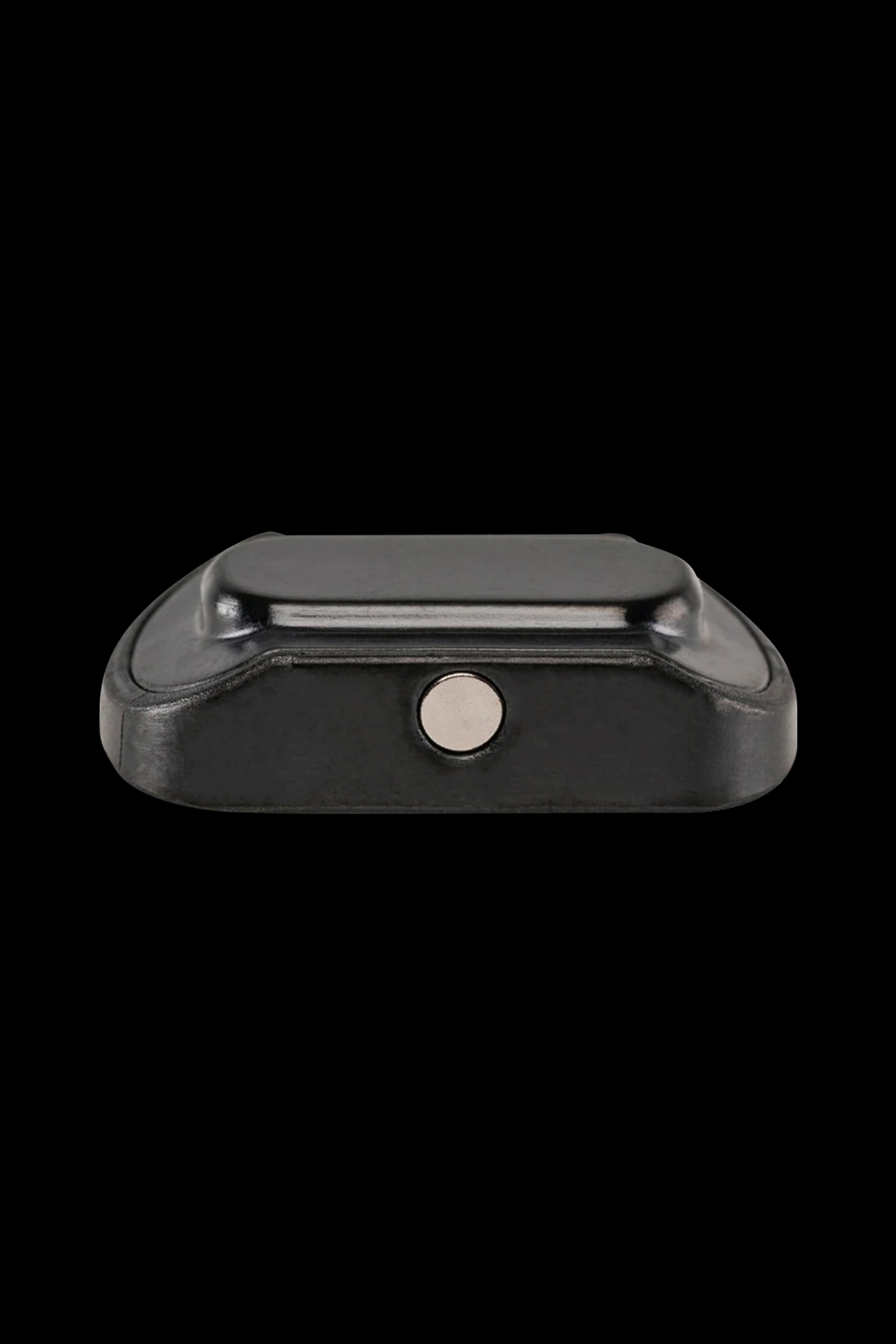 Black cannabis vaporizer with a single button.
