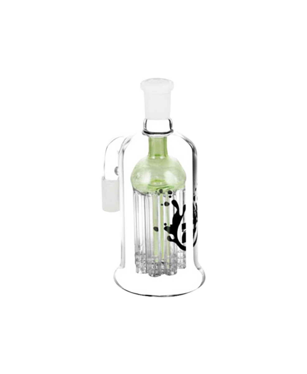 A close-up of the Pulsar 8 Arm Ash Catcher, showing its eight-arm percolator and clear glass construction against a plain white background.