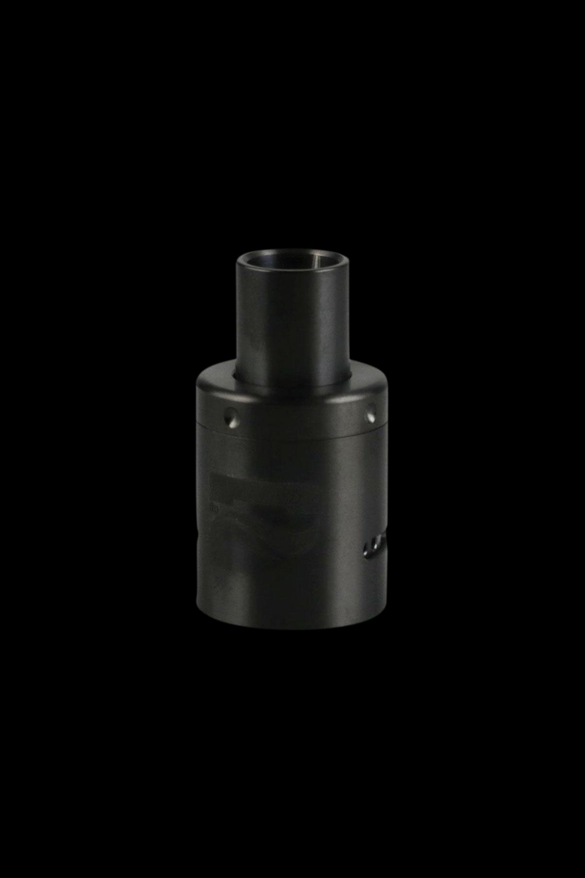 Black cannabis vaporizer attachment.