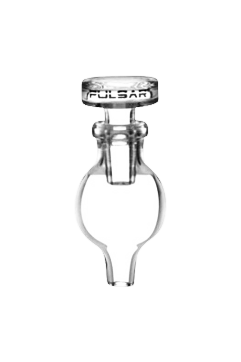The Pulsar Bubble Carb Cap with Stop & Airflow Control is pictured in a close-up, angled view against a plain white background.