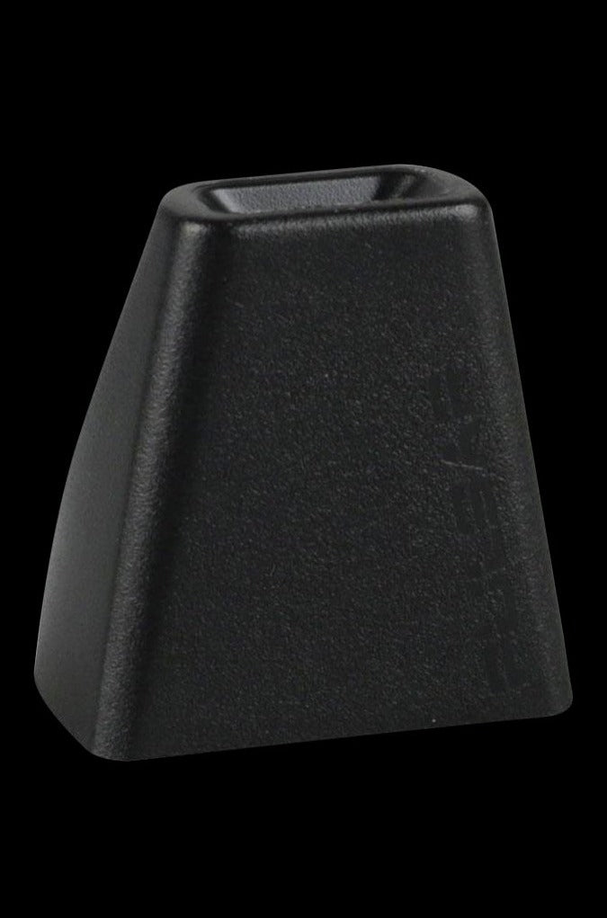 A straightforward studio shot of the Pulsar Flow Mouthpiece, highlighting its smooth, black design against a plain white backdrop.