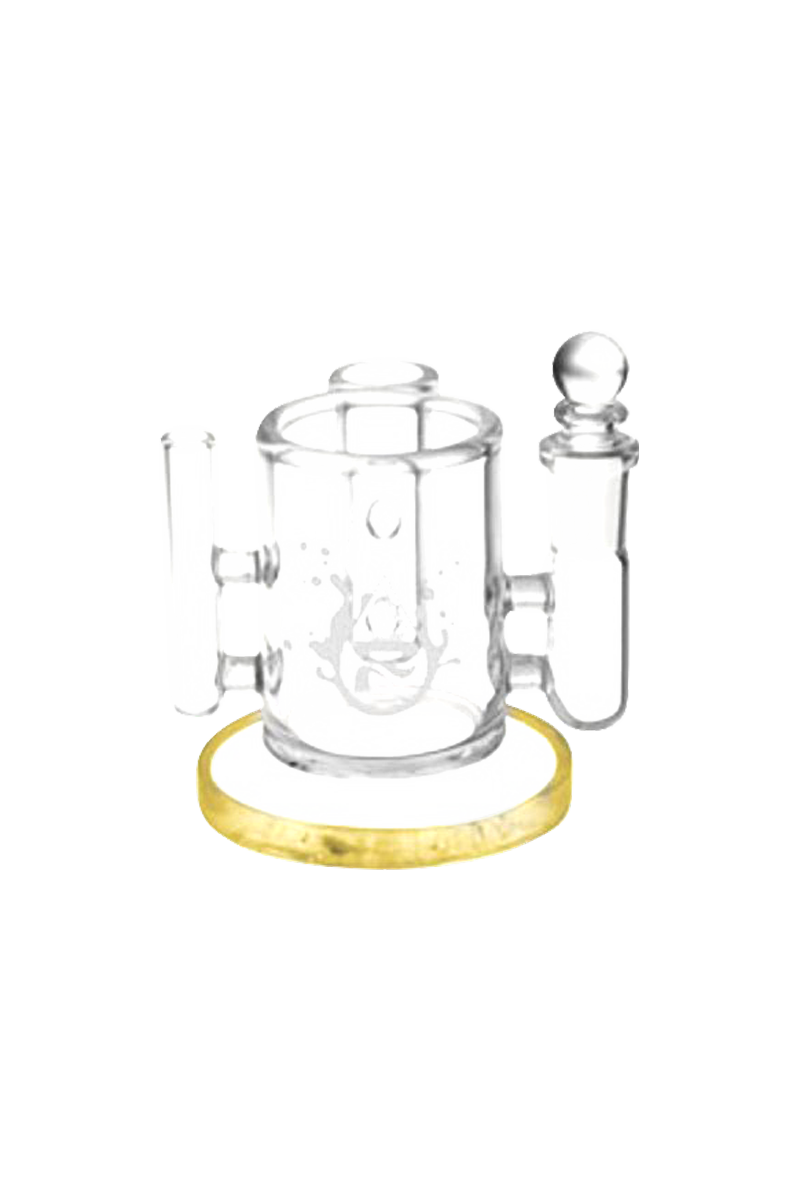 A front view of the Pulsar Isopropyl Cleaning Station, featuring a clear glass container on a reflective surface.