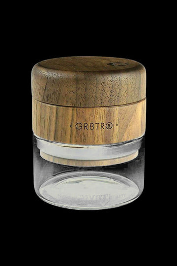 Walnut Wood Top GR8TR Grinder with Glass Jar