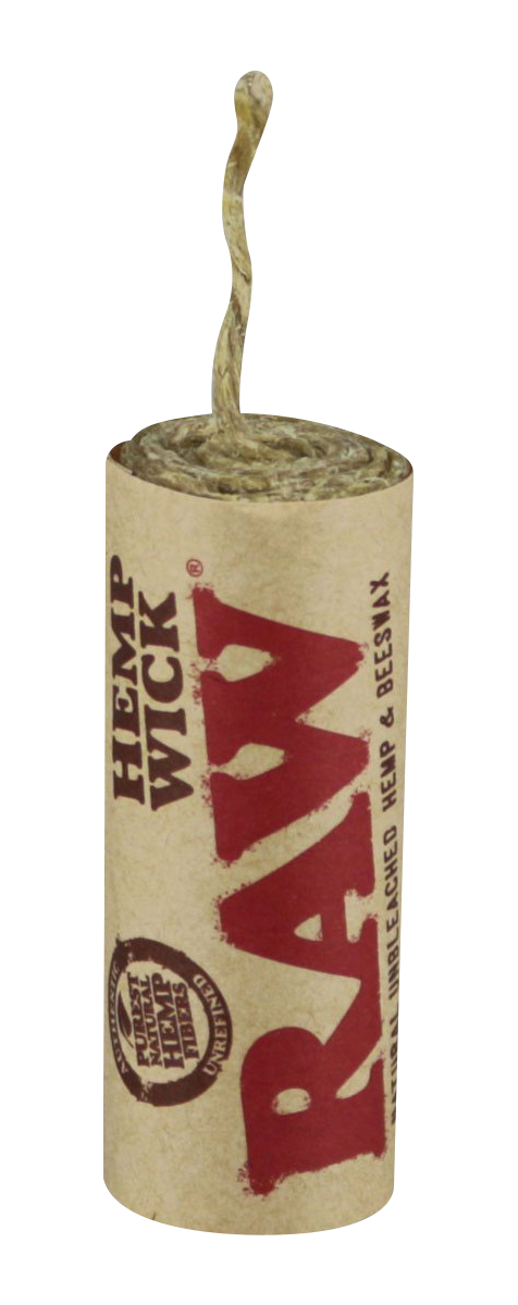 Close-up view of the RAW Natural Hemp Wick Rolls, showcasing the tightly wound, natural hemp fiber in a cylindrical roll.