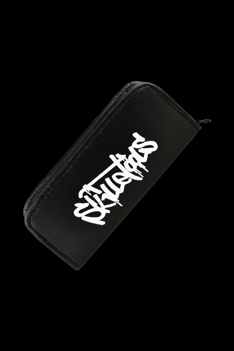 A close-up of the closed Skilletools Travel Kit Dab Handle & Tips, angled slightly on a black background.