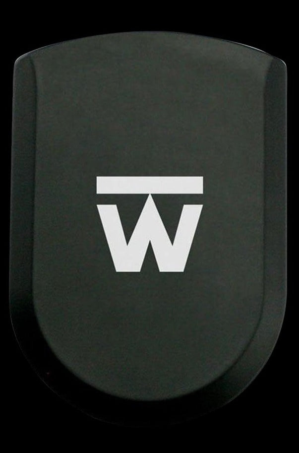 Front view of the Truweigh Lynx Digital Mini Scale, showcasing its sleek, compact design against a dark background.