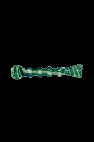 Green glass bubbler pipe.