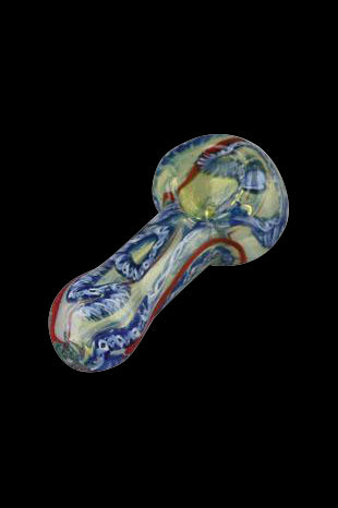 Colorful glass smoking pipe.