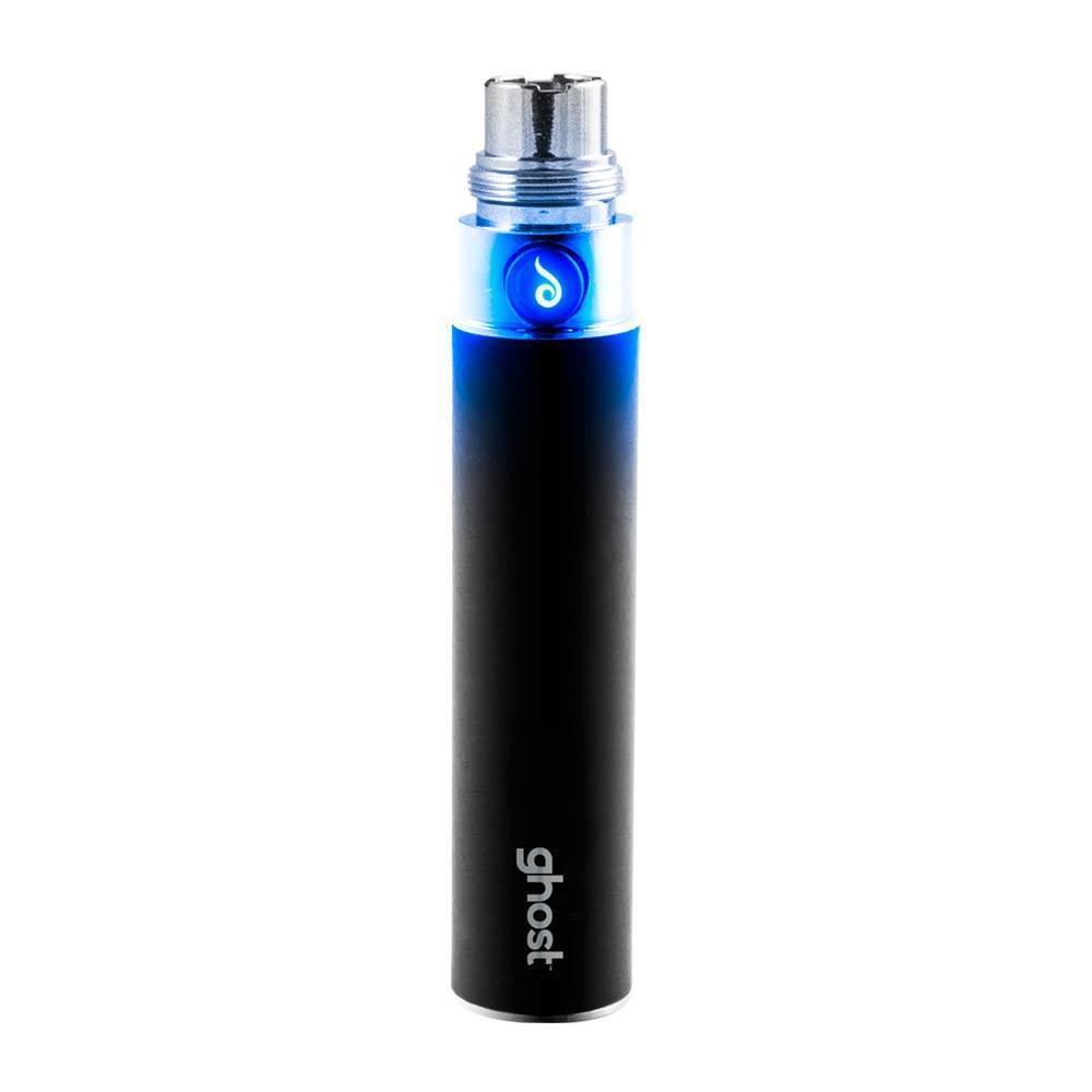Front view of the Dr. Dabber Ghost Replacement Battery, a sleek, black cylindrical component against a plain white background.