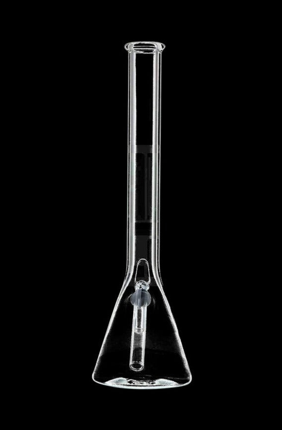 Front view of the Rubber Grommet Beaker Base Bong, a clear glass beaker with a rubber grommet base detail.