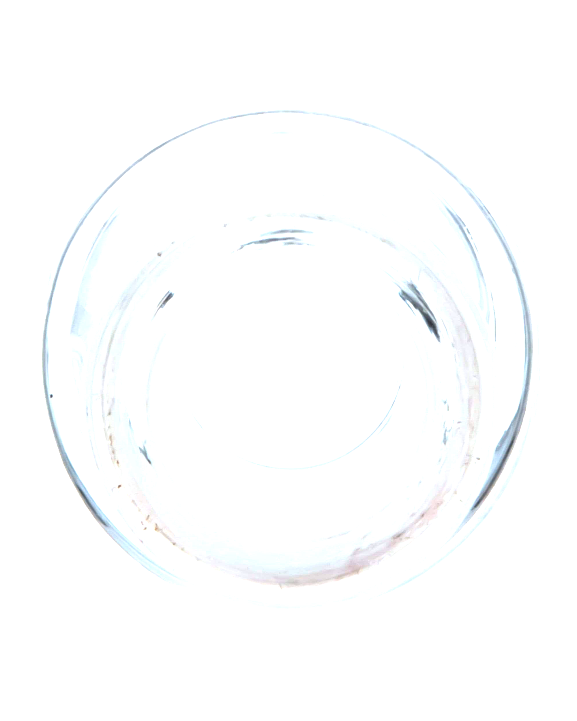 Top-down close-up of a clear ring opening of the Female to Female Adapter against a black background