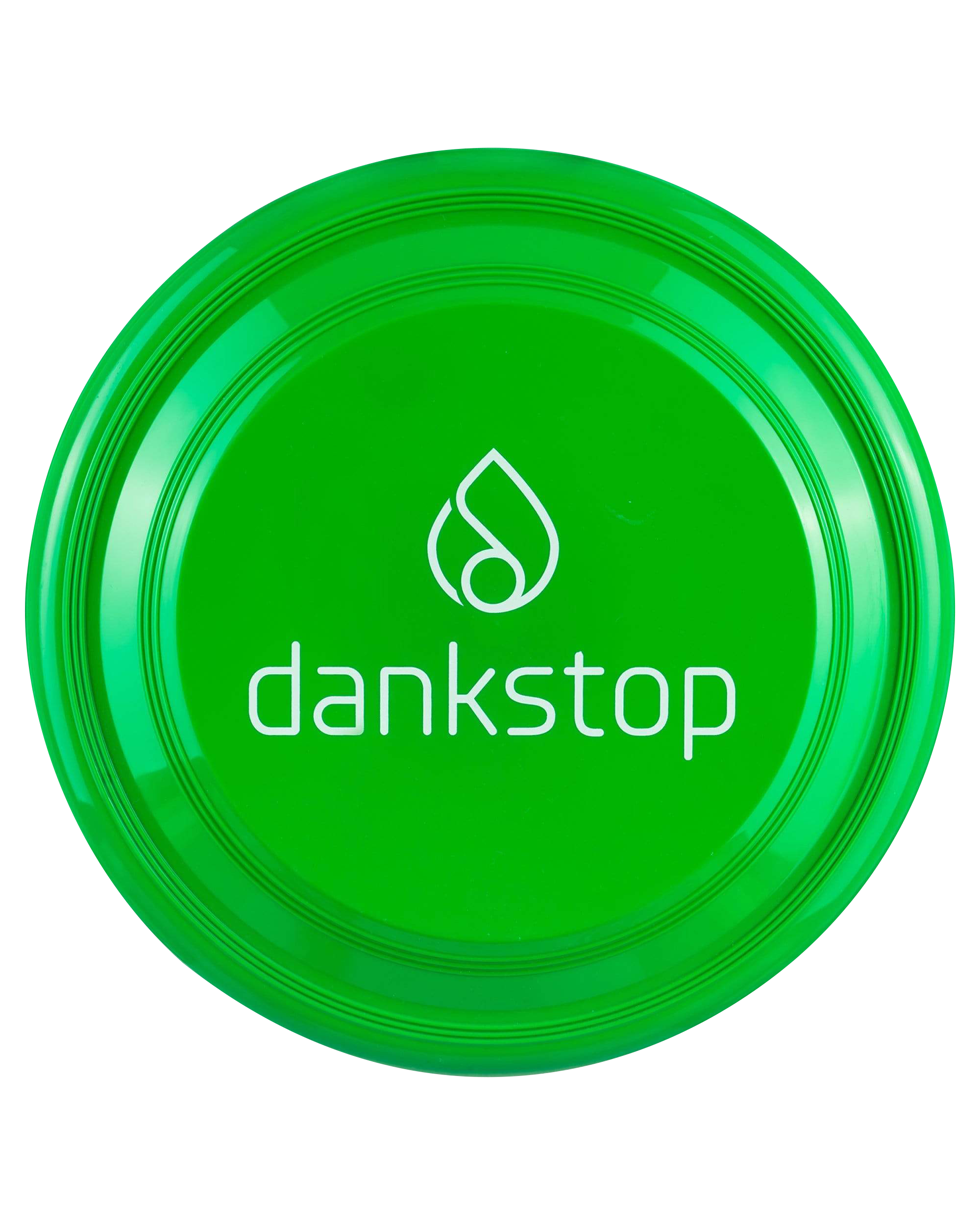 Front view of the Frisbee, a round, plastic disc against a plain white background.